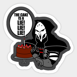 The cake is a lie! lie! lie! Sticker